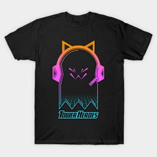 Tower Heroes Ctre Synthwave T-Shirt